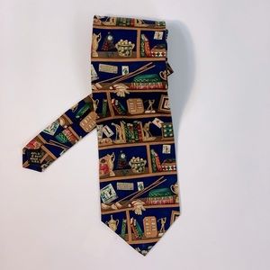 Alynn Neckwear Silk Golf Collection Dark Blue Tie